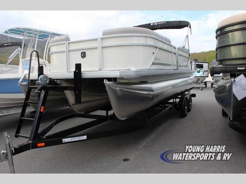 Slide: The Image of 2025 Godfrey Sweetwater 2286SBX pontoon boat on trailer at dealership. - 3