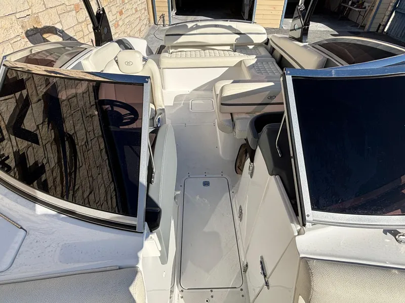 Slide: The Image of 2017 Cobalt R5 boat interior with seating and sleek design. - 21