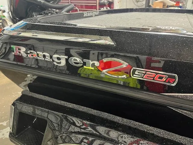 Slide: The Image of 2025 Ranger Z520R Cup-Equipped boat, close-up of logo and model name. - 9