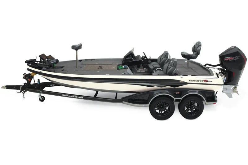 Slide: The Image of 2025 Ranger Z520R Cup-Equipped boat interior with dual seats and advanced controls. - 4