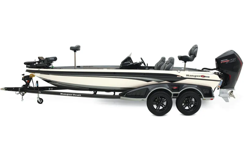 Slide: The Image of 2025 Ranger Z520R Cup-Equipped boat on trailer, parked outdoors. - 6