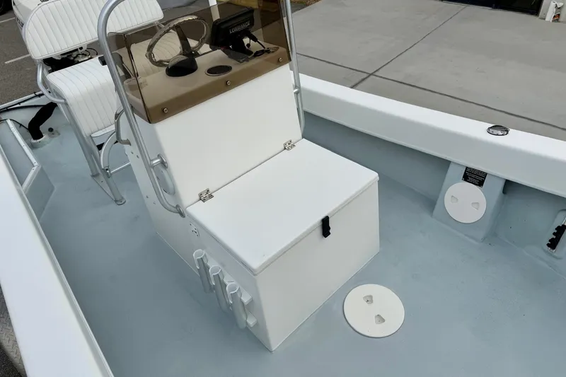 Slide: The Image of 2020 Privateer 1800 Retriever boat interior with console and seating. - 15