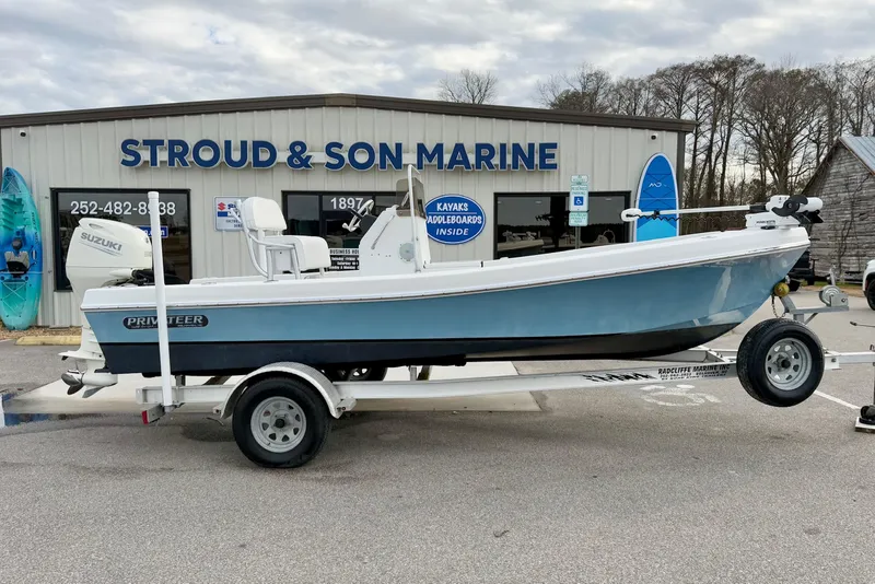 Slide: The Image of 2020 Privateer 1800 Retriever boat on trailer at Stroud & Son Marine dealership. - 6