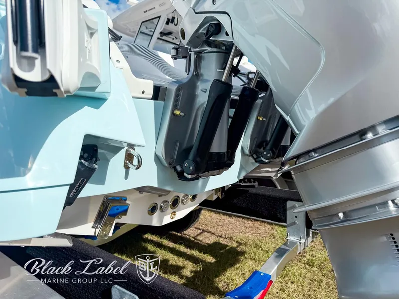 Slide: The Image of 2025 Caymas 281 HB boat engine detail, showcased by Black Label Marine Group. - 32