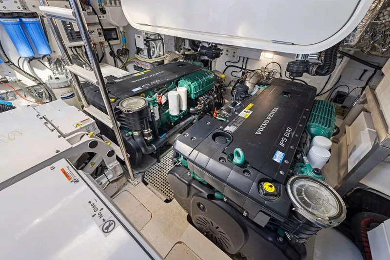 Slide: The Image of Engine room of 2019 Princess V50 yacht with Volvo Penta IPS 600 engines. - 47