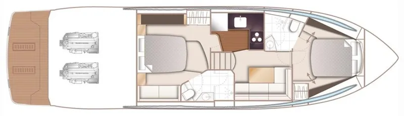 Slide: The Image of Manufacturer Provided Image: Princess V50 Lower Deck Layout Plan - 51