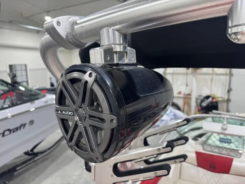 Slide: The Image of 2013 MasterCraft X30 boat with JL Audio speaker, interior view. - 9