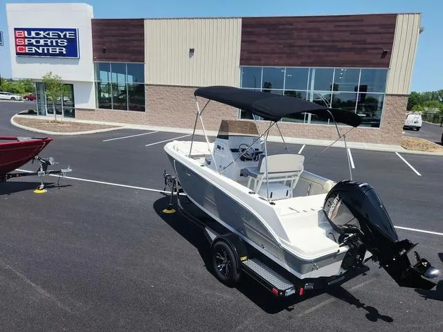 Slide: The Image of 2023 Stingray 173 CC boat at Buckeye Sports Center parking lot. - 7