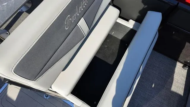 Slide: The Image of 2024 Barletta Cabrio C24UE boat seat with elegant design and stitching. - 26