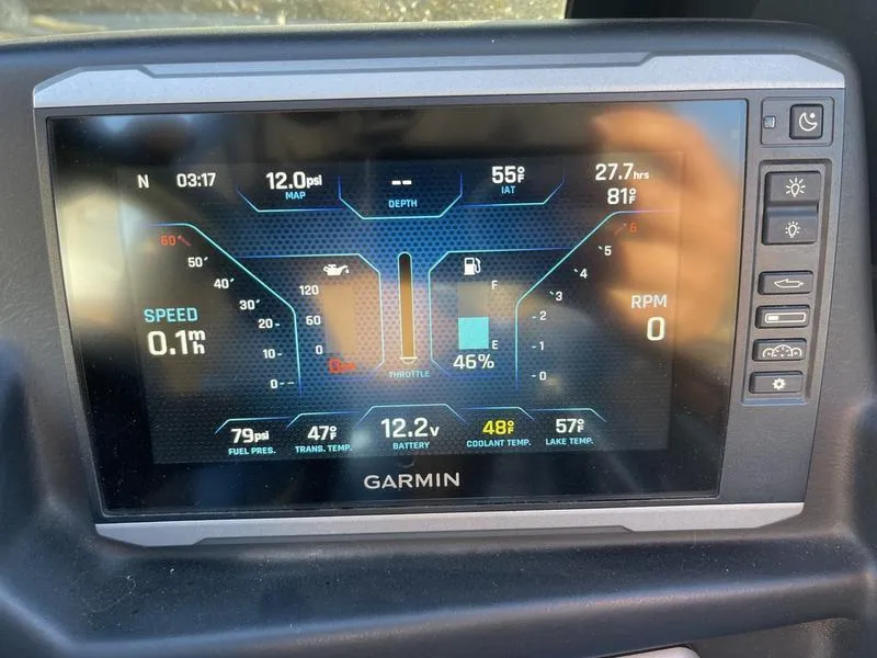 Slide: The Image of Garmin display in 2024 Axis A245 showing speed, RPM, and various metrics. - 9