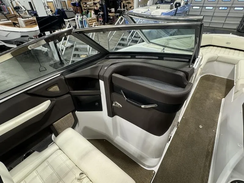 Slide: The Image of Interior of 2017 Cobalt R7WSS Surf boat with seating and dashboard. - 12