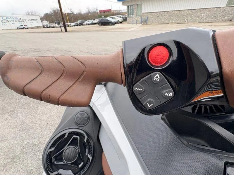 Slide: The Image of Close-up of 2018 Sea-Doo GTX Limited 230 Sound handlebar controls. - 12