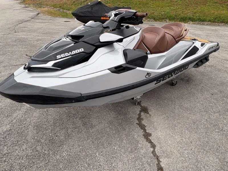 Slide: The Image of 2018 Sea-Doo GTX Limited 230 Sound jet ski on pavement. - 31