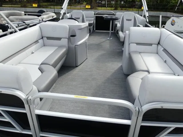 Slide: The Image of 2024 Godfrey Pontoons Sweetwater 2186 C interior with spacious seating and modern design. - 6