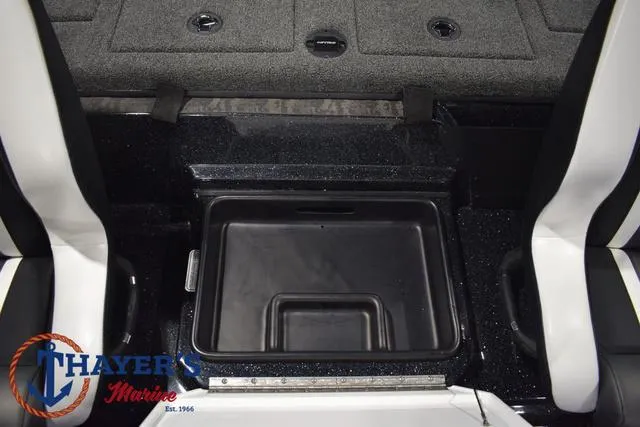 Slide: The Image of 2025 Nitro Z21 XL Pro boat interior with storage compartment and seating. - 35
