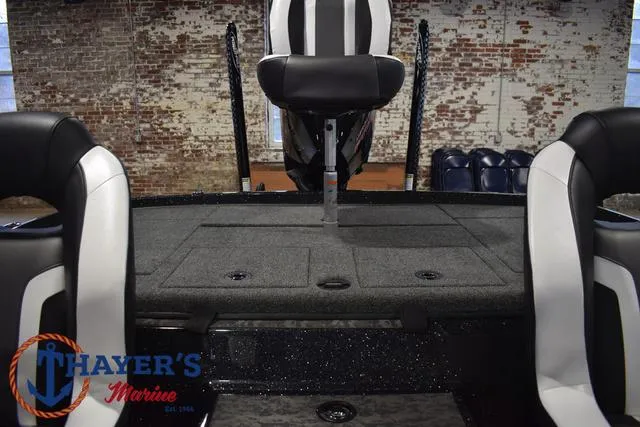 Slide: The Image of 2025 Nitro Z21 XL Pro boat interior with seating and storage, displayed at Thayer's Marine. - 38