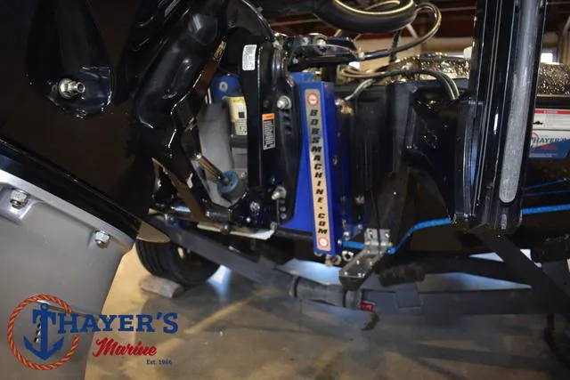 Slide: The Image of Close-up of 2023 Blazer 625 Pro Elite boat engine at Thayer's Marine. - 7