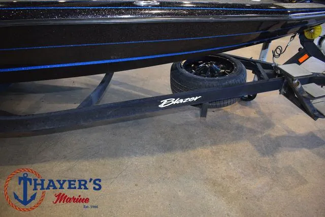 Slide: The Image of 2023 Blazer 625 Pro Elite boat on trailer at Thayer's Marine. - 9