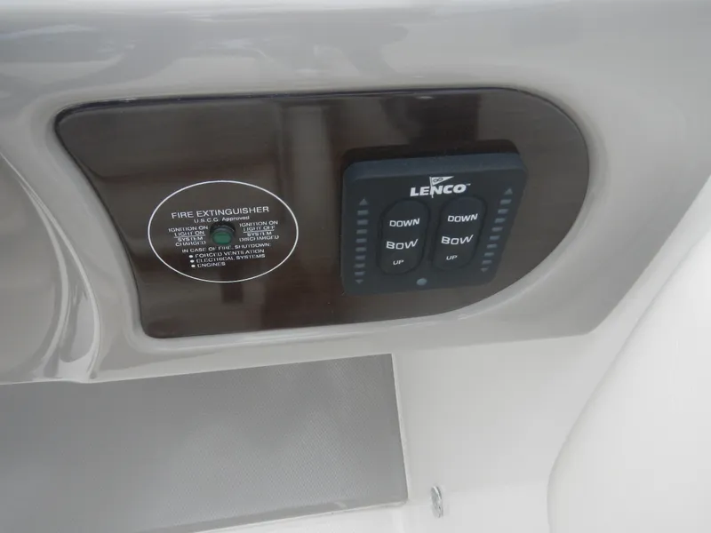 Slide: The Image of Lenco control panel on 2017 Chaparral 270 Signature boat. - 24