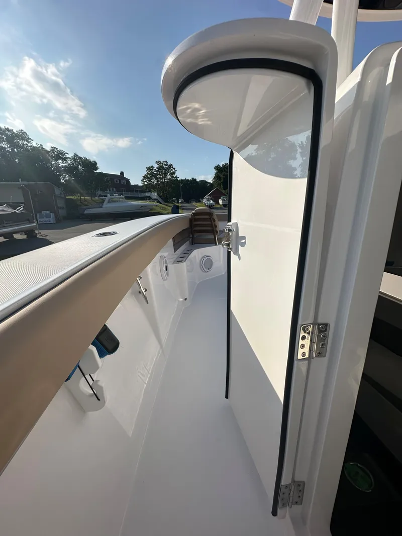 Slide: The Image of 2024 Jupiter 43 boat deck with sleek design and modern features. - 32