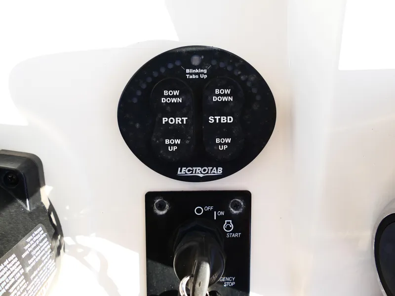 Slide: The Image of Control panel of a 2019 Sea Born LX22 Center Console boat. - 15