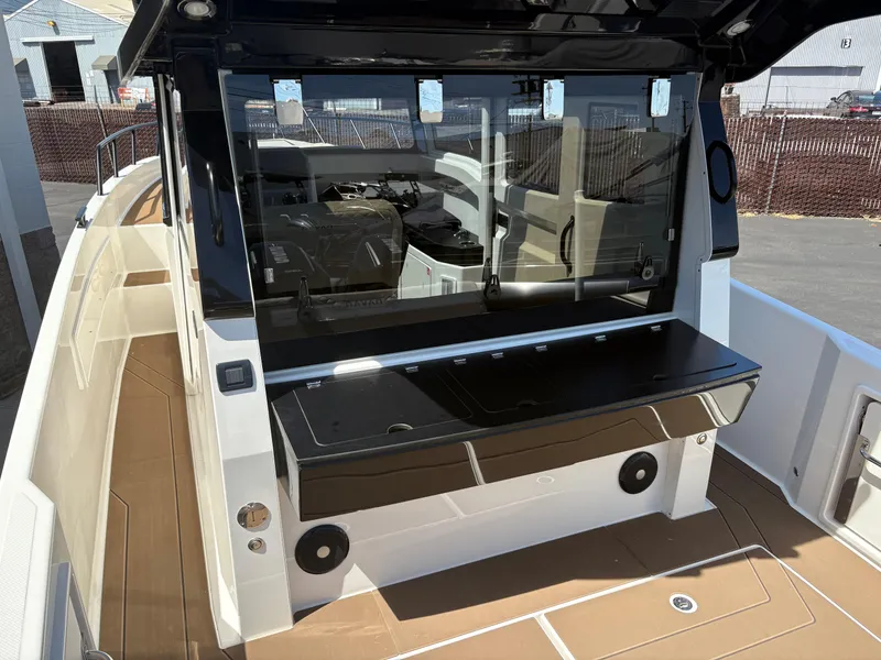 Slide: The Image of 2025 Navan C30 boat with sleek design, spacious deck, and modern interior features. - 8