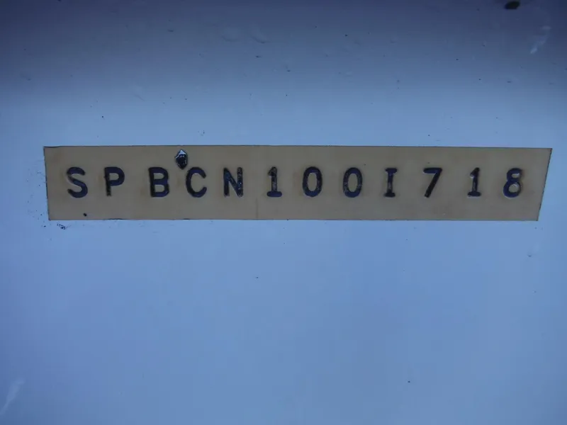 Slide: The Image of 2018 Sea Pro 248 Bay boat identification number plate. - 32