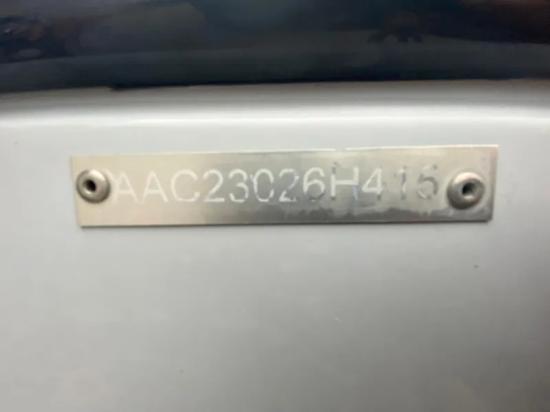 Slide: The Image of Serial number plate on 2015 Century 2301 boat. - 38