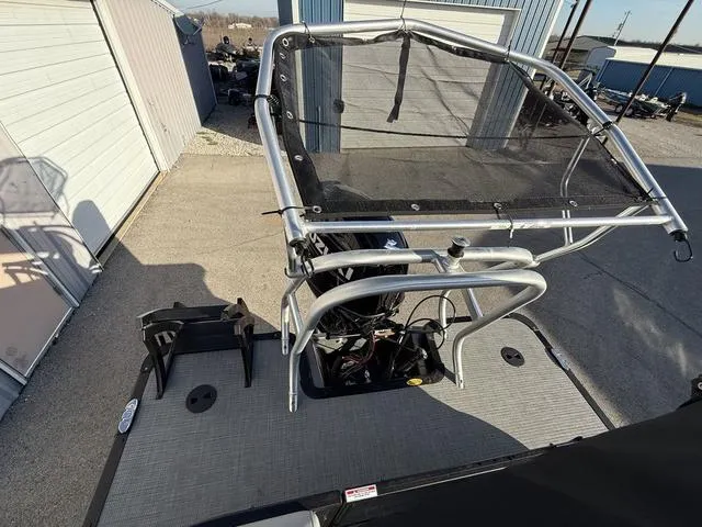 Slide: The Image of 2025 Bentley Pontoons Legacy 223 Navigator with sleek design and sturdy frame. - 26