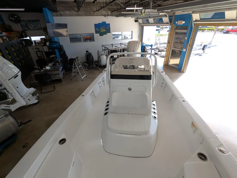 Slide: The Image of 2025 BlackJack 224 boat interior in a workshop setting. - 13
