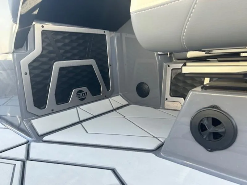 Slide: The Image of 2025 Malibu M230 interior with sleek, modern design and advanced speaker system. - 20