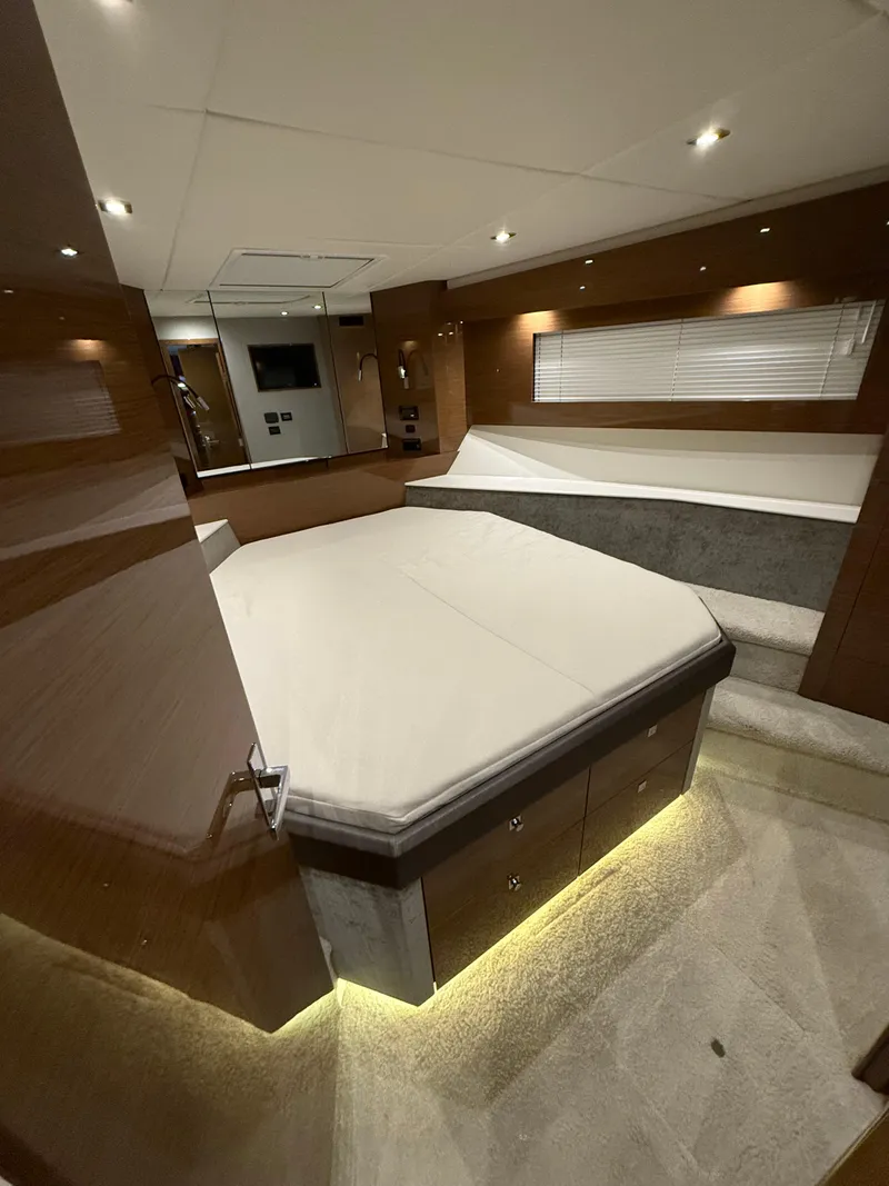 Slide: The Image of Luxurious bedroom interior of 2018 Cruisers Yachts 50 Cantius with modern lighting. - 15
