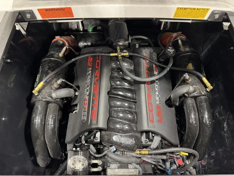Slide: The Image of 2013 Malibu Wakesetter 24 MXZ engine, featuring a Corvette LS3 V8. - 16