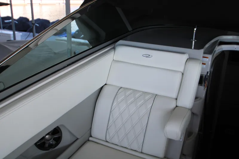Slide: The Image of Luxurious interior seating of 2022 Regal 28 Express boat. - 16