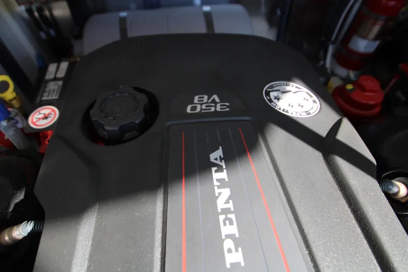 Slide: The Image of Volvo Penta 350 V8 engine in 2022 Regal 28 Express boat. - 45