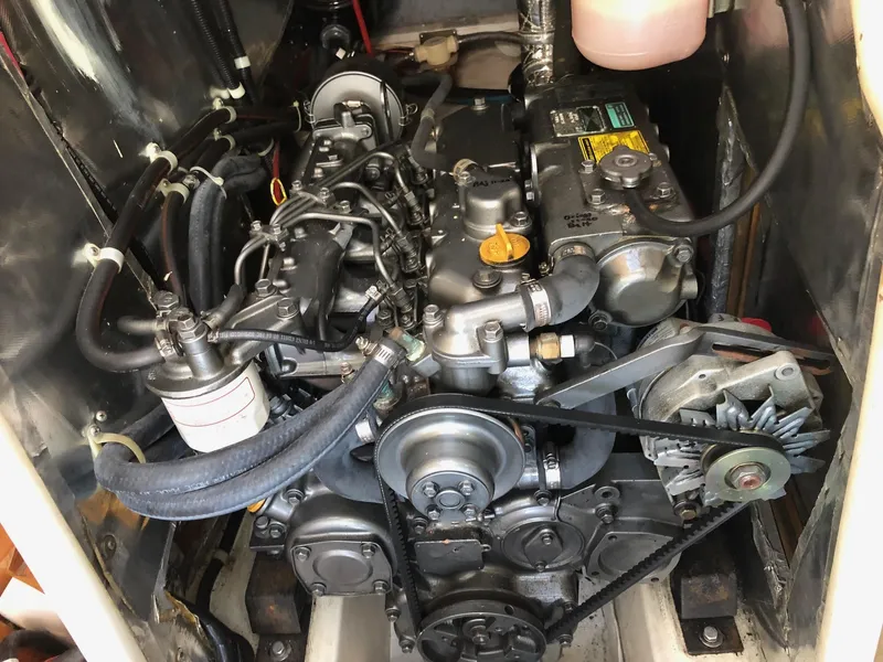 Slide: The Image of Engine of a 1996 Catalina 42 MkII sailboat, detailed view. - 30