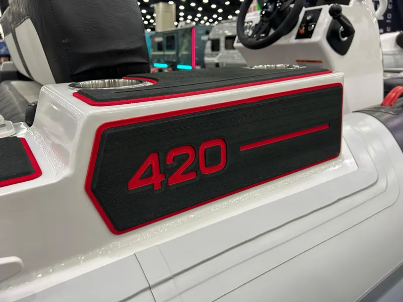 Slide: The Image of Highfield Velox 420 boat interior detail, showcasing sleek design and modern features, 2025 model. - 4