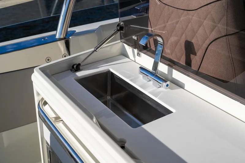 Slide: The Image of Modern sink area on 2025 Catamaran YOT 36 boat. - 15