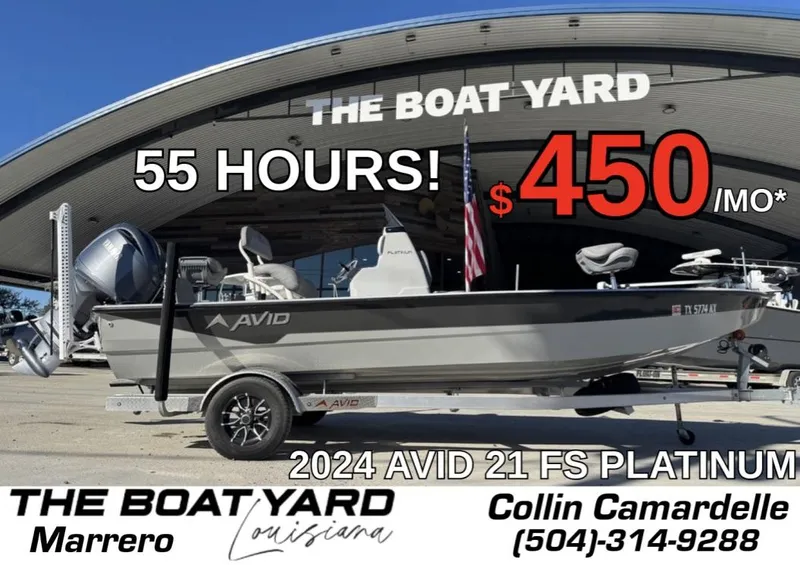 Slide: The Image of 2024 Avid 21 FS Platinum boat for sale, 55 hours, $450/month, Marrero, Louisiana. - 1