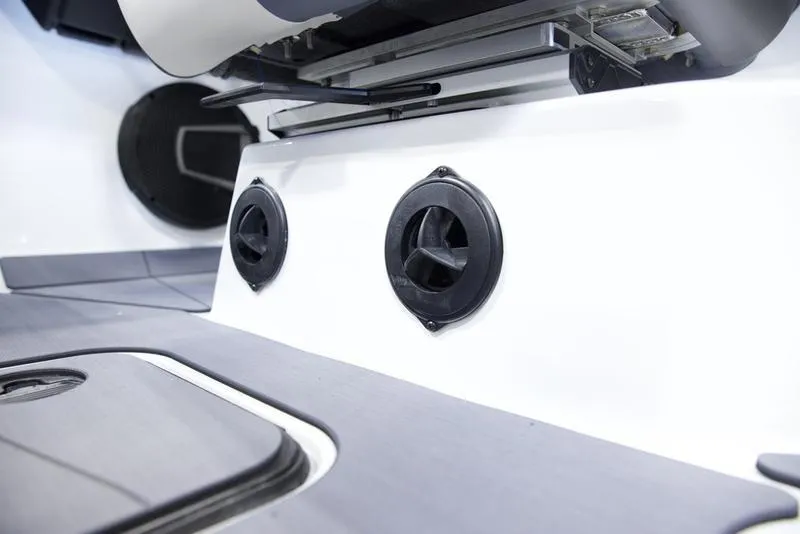Slide: The Image of 2025 Axis A245 boat interior with sleek design and modern features. - 14