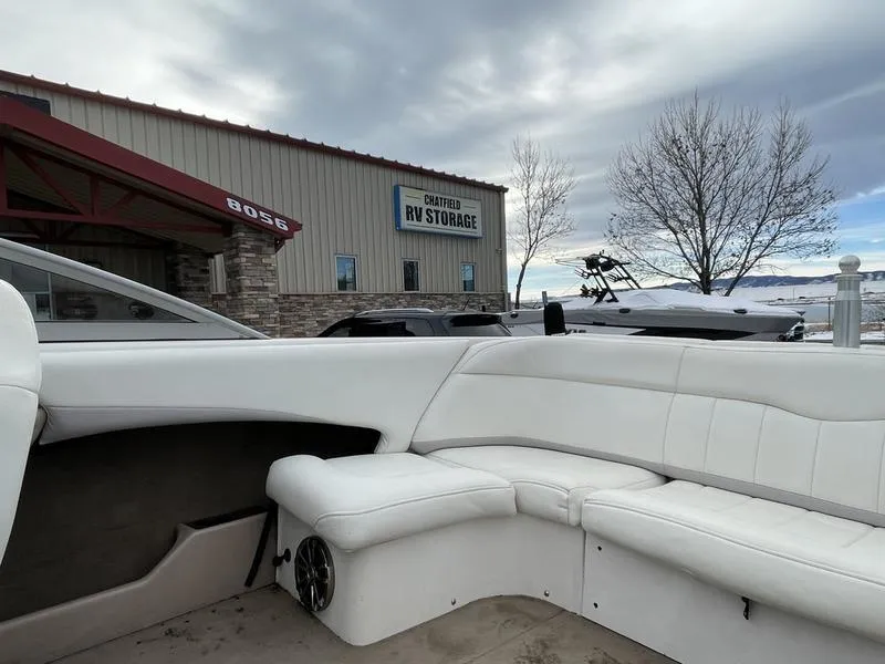 Slide: The Image of 2001 MasterCraft X30 boat interior near RV storage facility. - 23