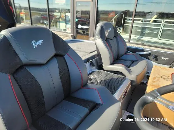 Slide: The Image of 2025 Ranger Z519R Cup-Equipped boat seats with sleek design and modern features. - 5