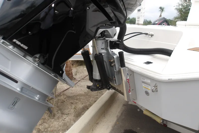 Slide: The Image of 2025 Ranger 2600 Bay boat engine detail, showcasing modern design and technology. - 6