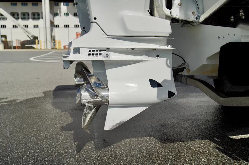 Slide: The Image of Close-up of 2009 Sailfish 2860 CC boat propeller on pavement. - 40