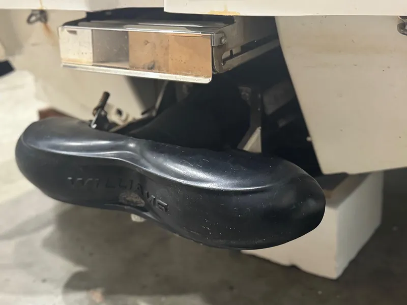 Slide: The Image of 2020 Williams Jet Tenders Sportjet 345 rear view with black bumper detail. - 12