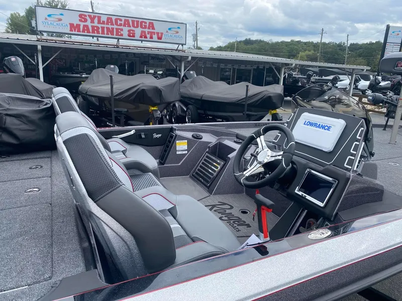 Slide: The Image of 2025 Ranger Z519R boat interior at Sylacauga Marine & ATV dealership. - 3
