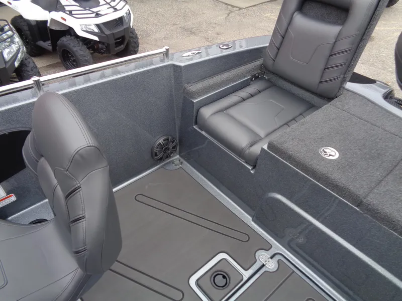 Slide: The Image of Interior of 2025 Nitro ZV19 Sport boat with sleek seating and modern design. - 14