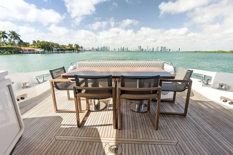 Slide: The Image of Luxury Azimut 77S yacht deck with ocean view, 2017 model. - 33