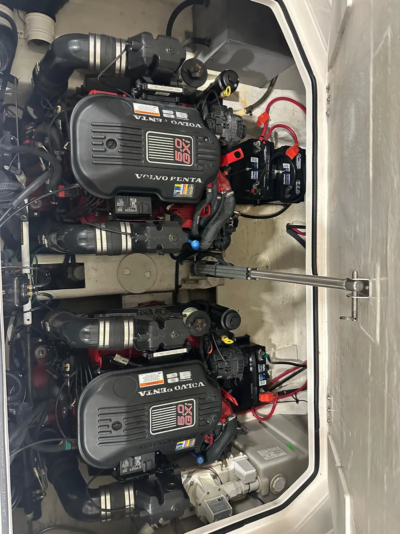 Slide: The Image of Engine compartment of 2011 Regal 3060 Window Express with Volvo Penta engines. - 34