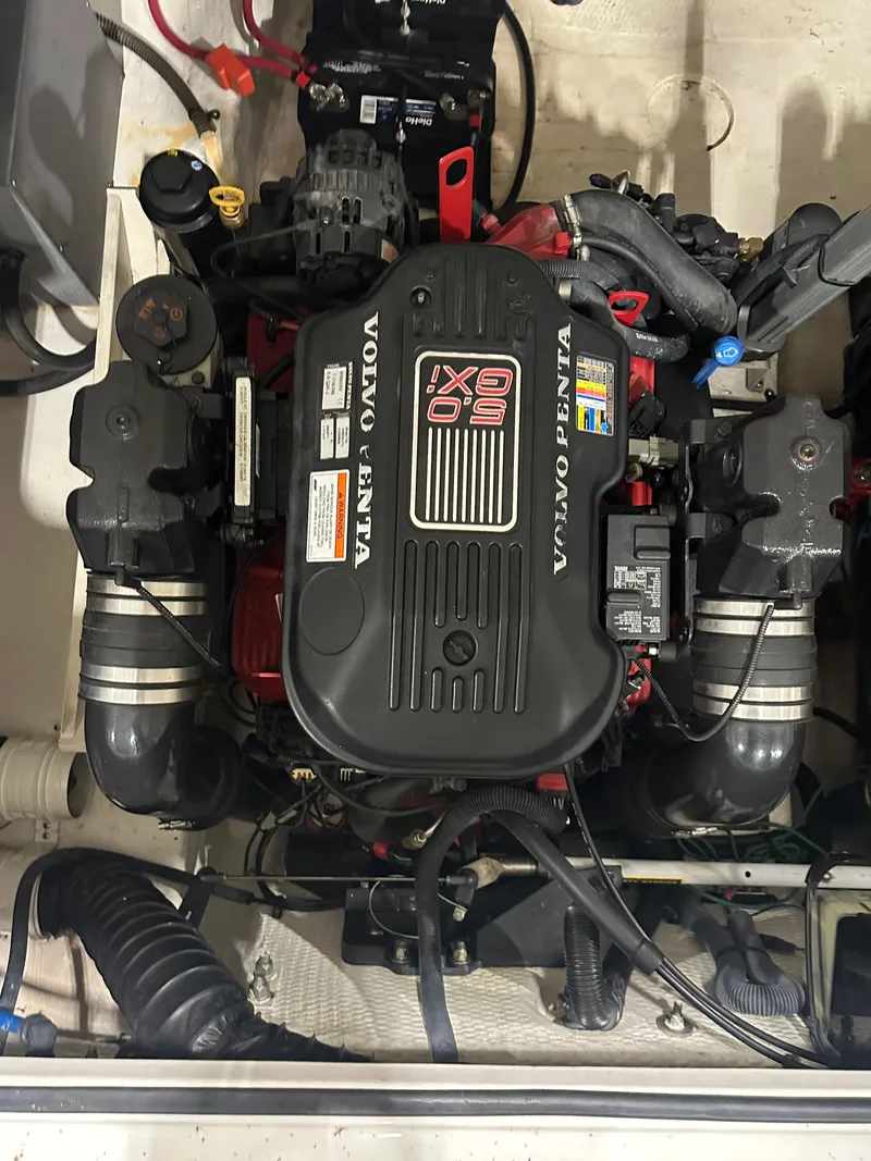 Slide: The Image of Volvo Penta engine in 2011 Regal 3060 Window Express boat, detailed view. - 36